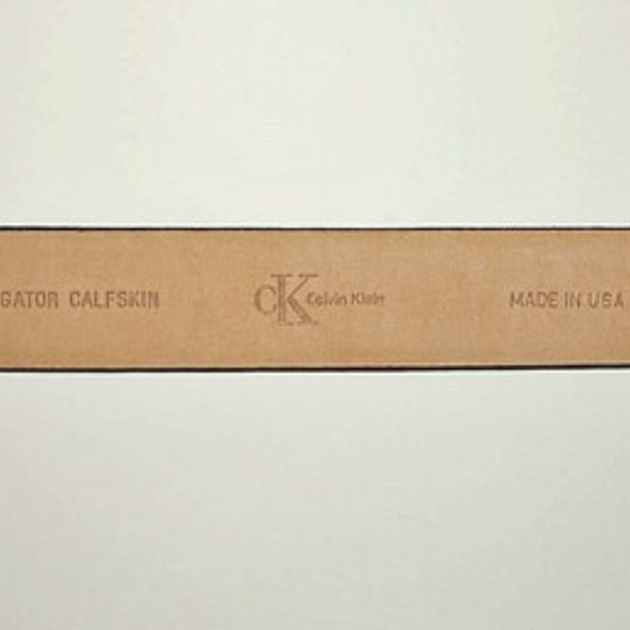 Calvin Klein alligator pattern calfskin belt